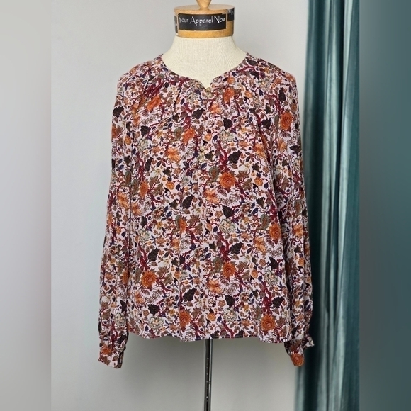 Madewell x Karen Walker Women's Floral Long Sleeve Blouse Sz xSmall (598) - Picture 1 of 5
